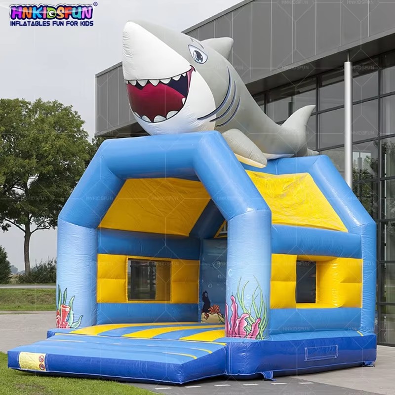 Blue Ocean Designed Commercial Inflatable Shark Bouncy Jumper Castle Inflatables Slide Castle Game Castillo Chateau Gonflable
