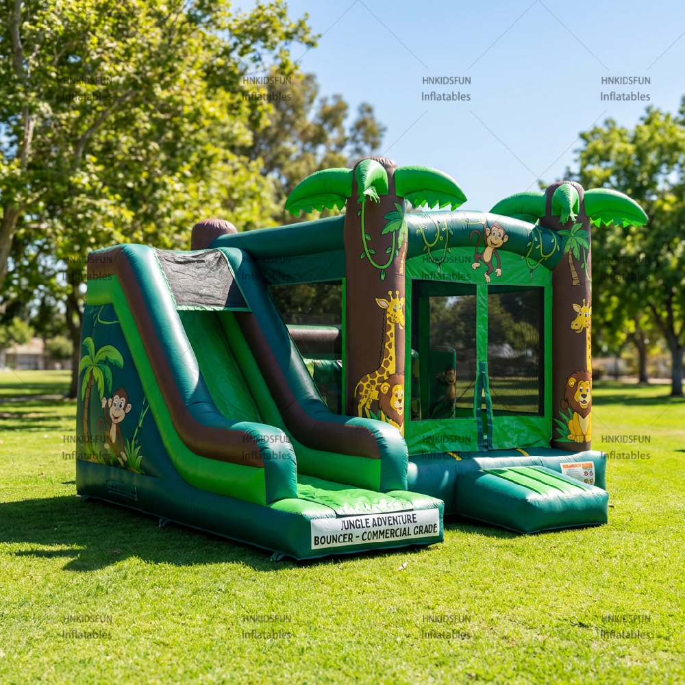 High Quality Commercial Zoo Theme Monkey Bouncy House Inflatable Bouncer Bounce House for Sale