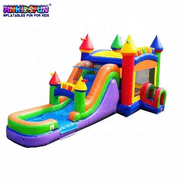 KFC64-Rainbow Color Combination Inflatable Slide Trampoline Factory Direct Selling Hot Money Cheap Price Good Quality