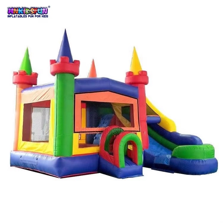 KFC66-Adult Commercial Blow up Chateaux Toboggan Gonflables Inflatable Castle Jumping Combo Bounce House