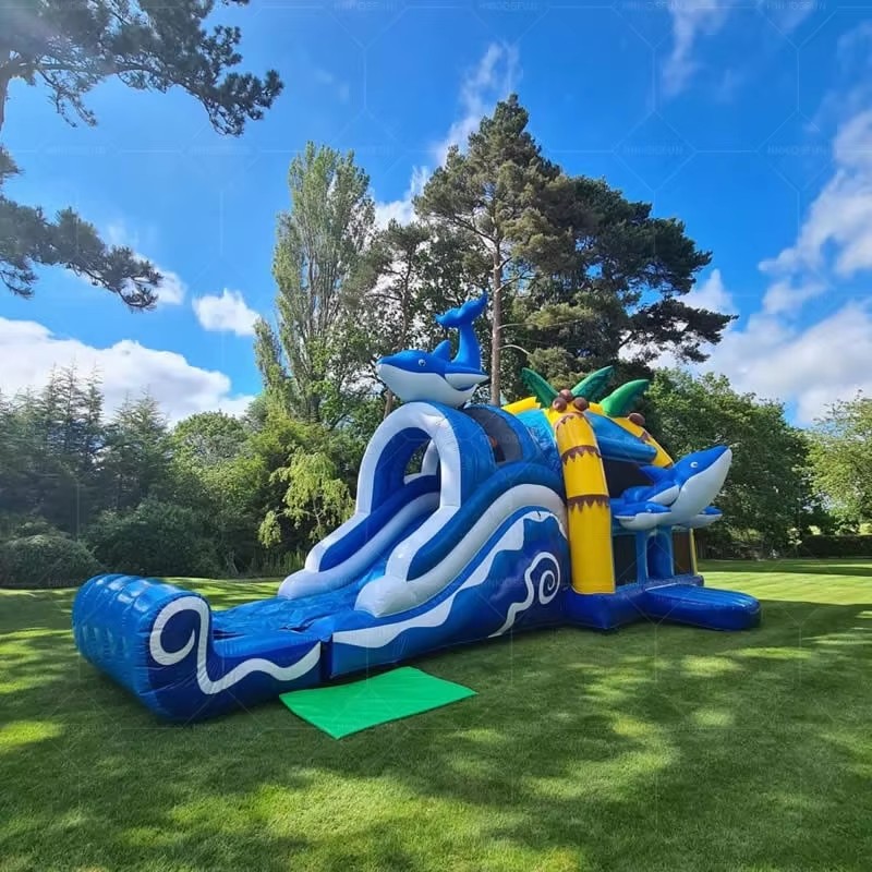 KFC91-Custom Durable PVC Outdoor Playground Commercial Kids Inflatable Bounce House Water Slide for Adults