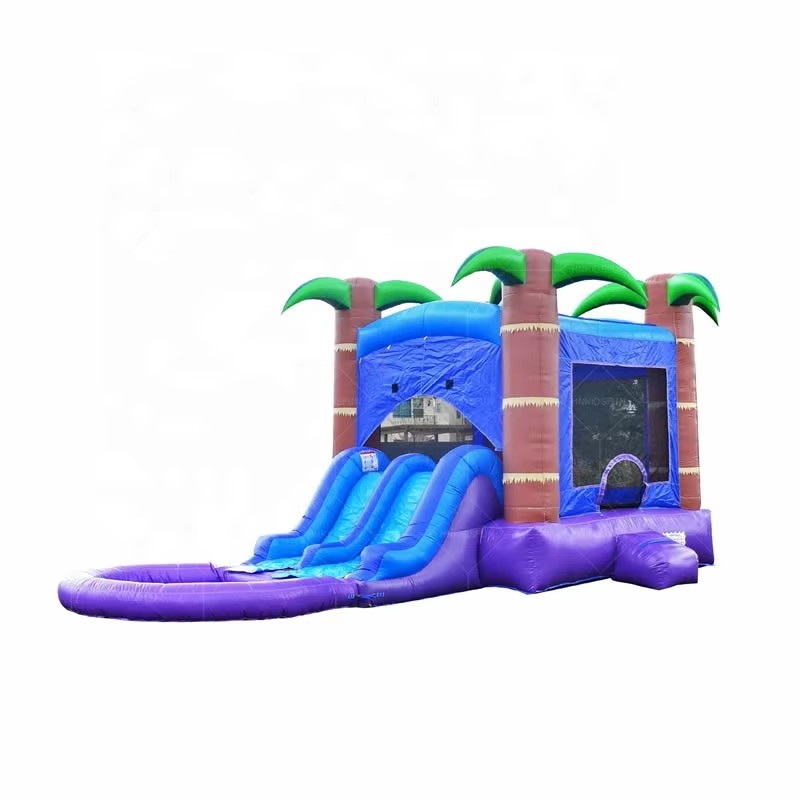 KFC95-Commercial Grade Inflatable Enchanted Forest Bounce House and Dual Slide Combo (Pool & Blower Included)