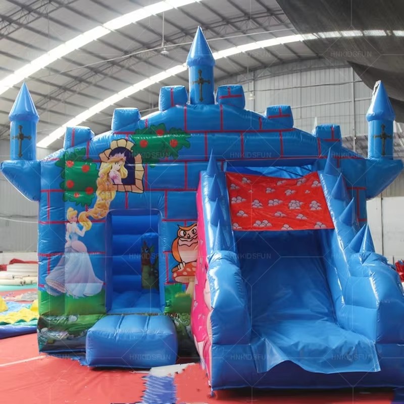 KFC96-Princess Inflatable Bounce House Bouncing Castle Inflatable Indoor and Outdoor Slides Trampolines Combo Children's Jumping Bed