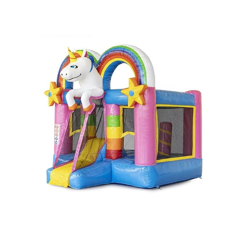 KFC97-Fancy Unicorn Portable Inflatable Bounce House Inflatable Bounce Castle for Children Outdoor Entertainment Backyard Party