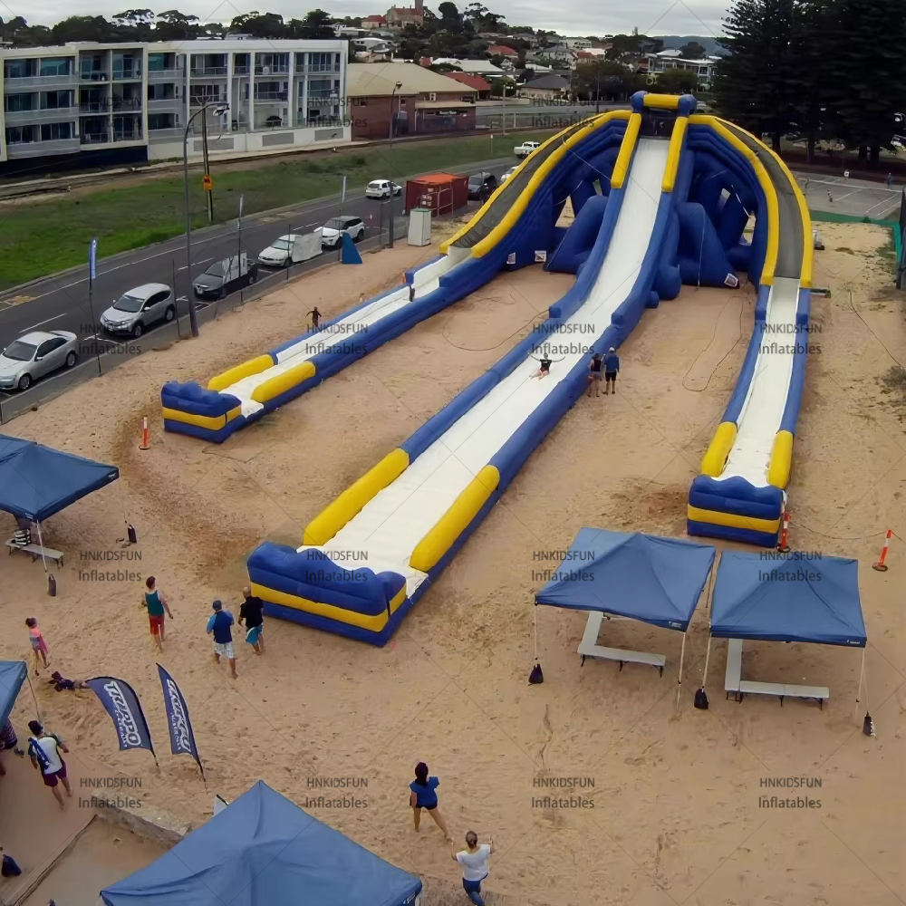 KFS074-Commercial PVC Giant Inflatable Water Slide Trippe Lane Enormous Inflatable Water Drop Slide