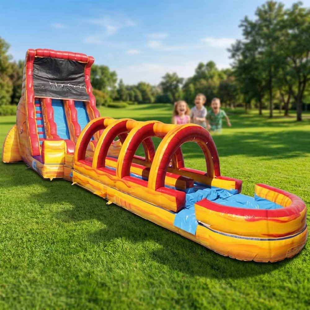 KFS082-Large Water Slide Swimming Pool Slide Inflatable Water Amusement Facilities Slide Outdoor Outdoor Slide Sprayground Backpack