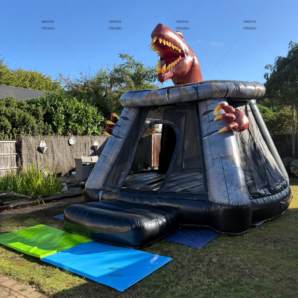 KFC161-Manufacturer Moonwalk Inflatable Dinosaur Bouncer Bouncy Castle T-Rex Dinosaur Inflatable Bounce House With Slide