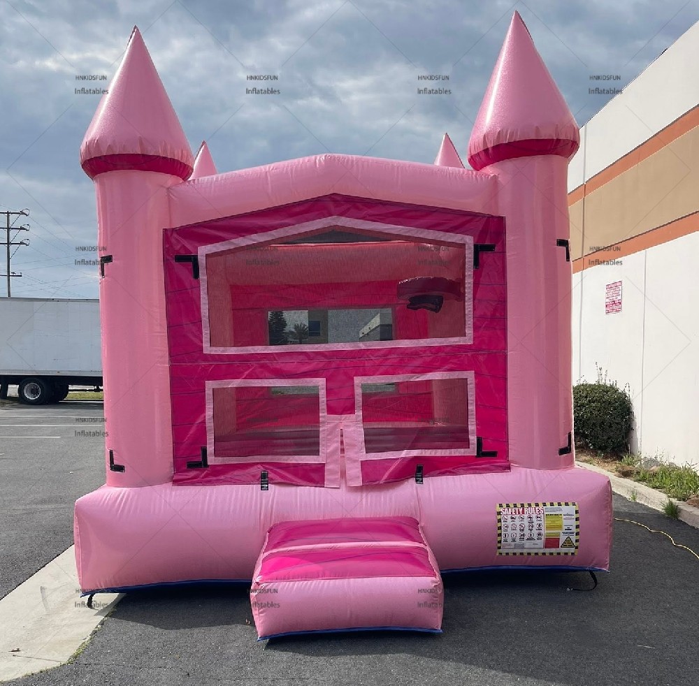 KFC171-Pink Inflatable Commercial Bouncing Castle and Slide Bounce House Inflatable Bouncer Jumper Small Bouncy Castle for Children