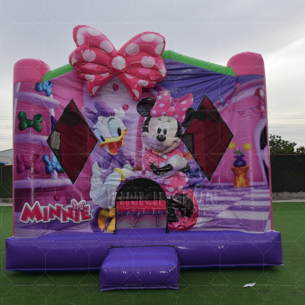 KFC185 Minnie Mouse Inflatable Bounce House Commercial Grade Bouncer for Kids Birthday Party Outdoor Events and Family Entertainment