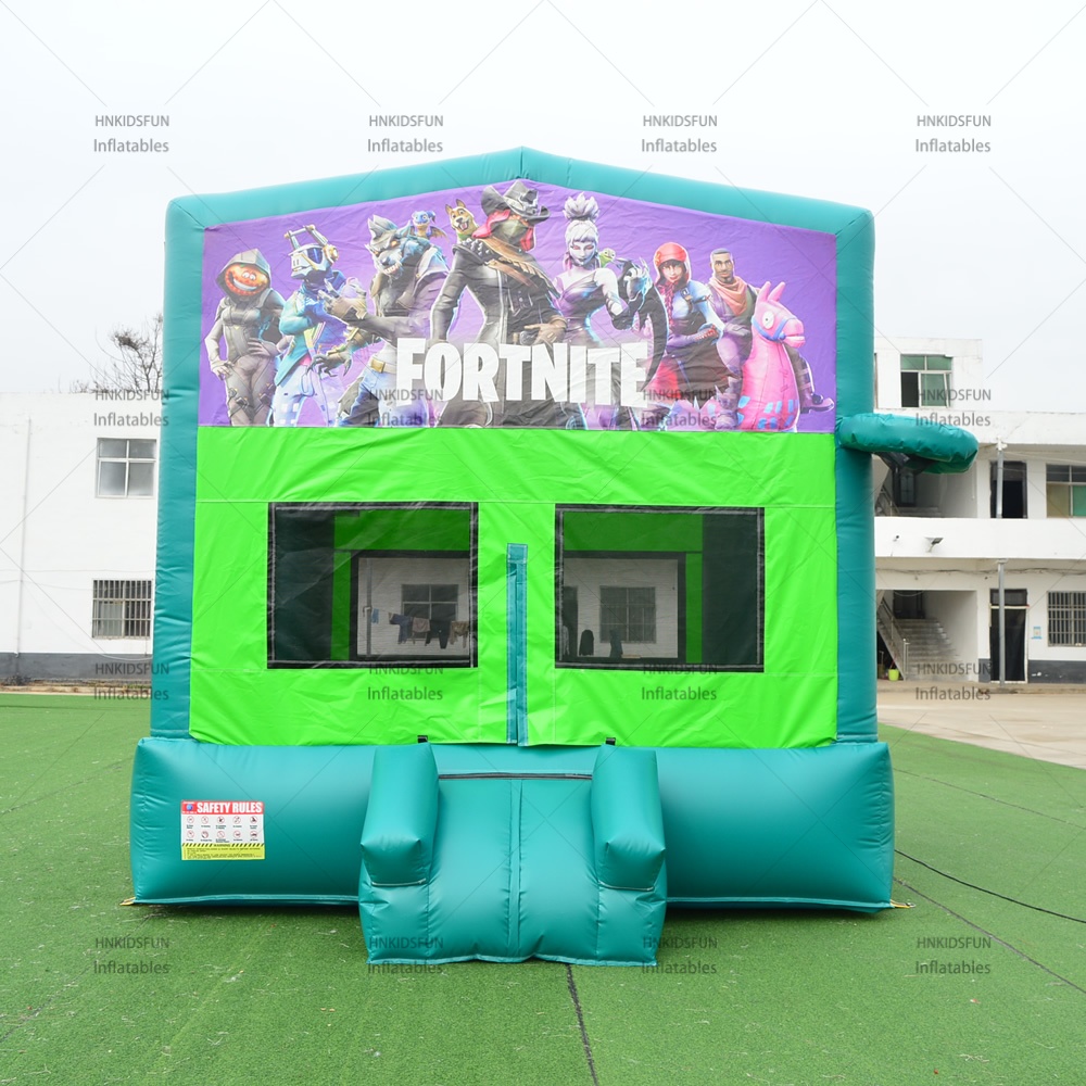 KFC189 Fortnite Inflatable Bounce House Commercial Grade Bouncer for Kids Birthday Parties Outdoor Events and Family Entertainment