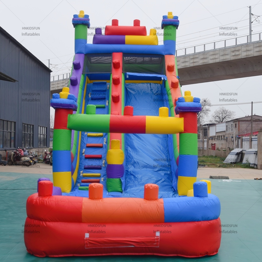 KFS140 Inflatable Bouncer Building Blocks Slide Bouncy Inflatable Castle Bounce House Inflatable Slide with Blower Kids Adults for Sale