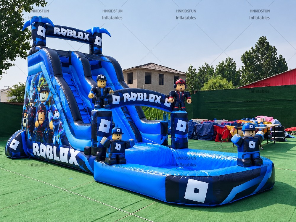 KFS145 Commercial 18 OZ PVC Outdoor Adult Giant Inflatable Water Slide With Detachable Swimming Pool and Blower for Backyard Kids Party